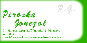 piroska gonczol business card